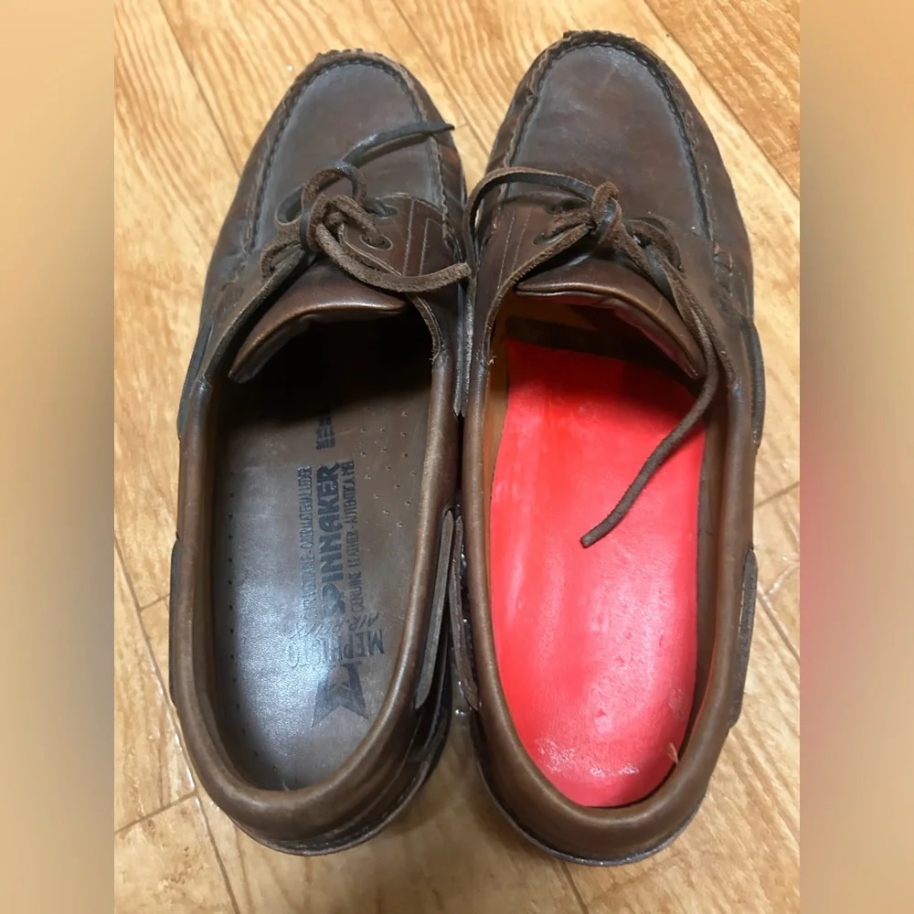 Mephisto Hurrikan Men’s Boat Shoes Brown Leather Loafer shoes 12 Spinnaker $395